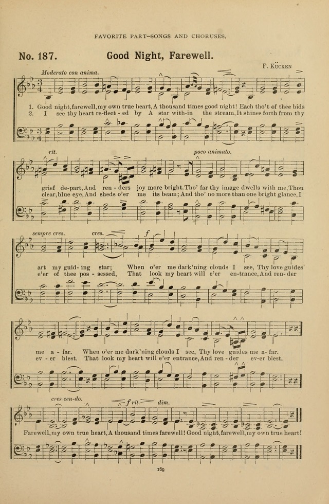 The Assembly Hymn and Song Collection: designed for use in chapel, assembly, convocation, or general exercises of schools, normals, colleges and universities. (3rd ed.) page 169
