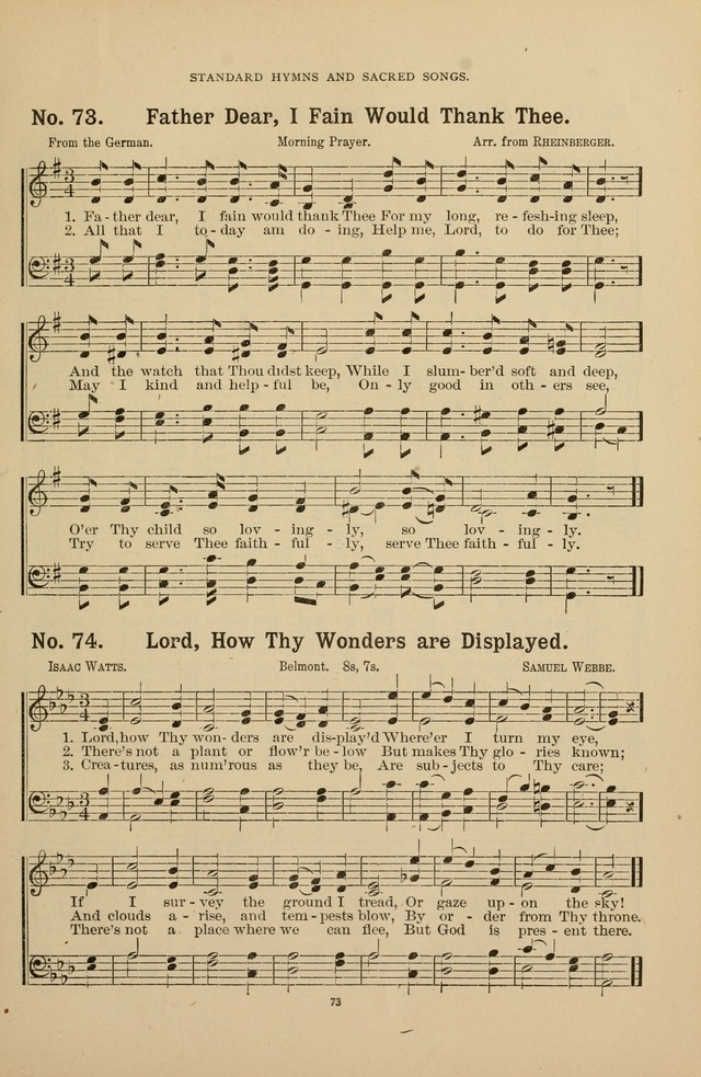 The Assembly Hymn and Song Collection: designed for use in chapel, assembly, convocation, or general exercises of schools, normals, colleges and universities. (3rd ed.) page 73
