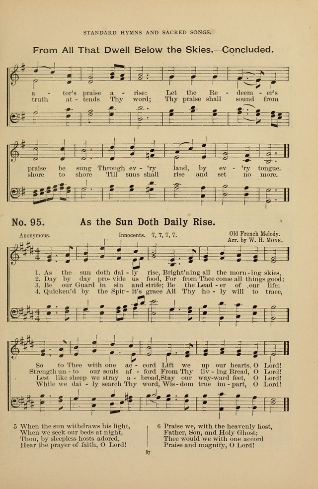 The Assembly Hymn and Song Collection: designed for use in chapel, assembly, convocation, or general exercises of schools, normals, colleges and universities. (3rd ed.) page 87