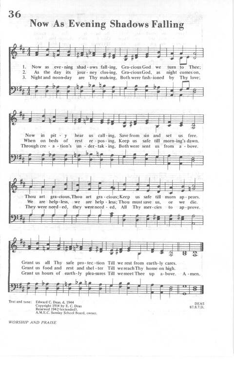 African Methodist Episcopal Church Hymnal page 38