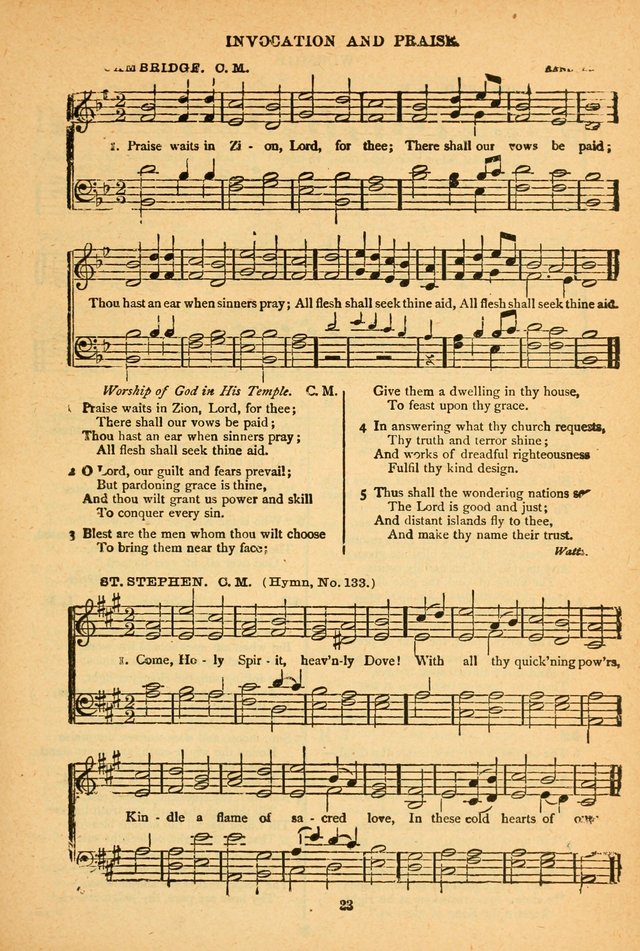 The African Methodist Episcopal Hymn and Tune Book: adapted to the doctrines and usages of the church (6th ed.) page 23