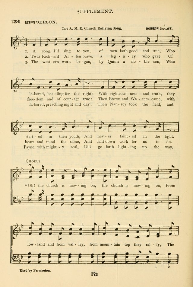 The African Methodist Episcopal Hymn and Tune Book: adapted to the doctrines and usages of the church (6th ed.) page 372