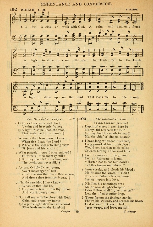 The African Methodist Episcopal Hymn and Tune Book: adapted to the doctrines and usages of the church (6th ed.) page 94