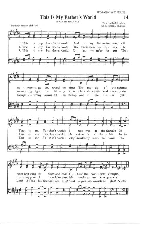The A.M.E. Zion Hymnal: official hymnal of the African Methodist Episcopal Zion Church page 14