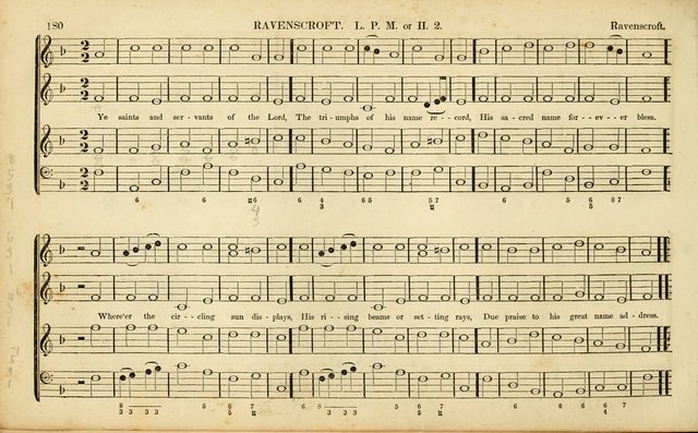 American Psalmody: a collection of sacred music, comprising a great variety of psalm, and hymn tunes, set-pieces, anthems and chants, arranged with a figured bass for the organ...(3rd ed.) page 177