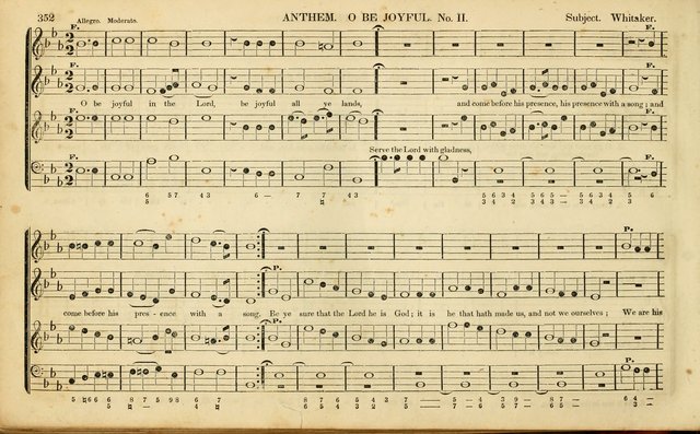 American Psalmody: a collection of sacred music, comprising a great variety of psalm, and hymn tunes, set-pieces, anthems and chants, arranged with a figured bass for the organ...(3rd ed.) page 349