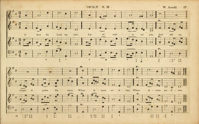 American Psalmody: a collection of sacred music, comprising a great variety of psalm, and hymn tunes, set-pieces, anthems and chants, arranged with a figured bass for the organ...(3rd ed.) page 54