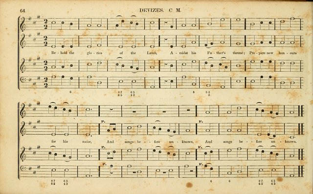 American Psalmody: a collection of sacred music, comprising a great variety of psalm, and hymn tunes, set-pieces, anthems and chants, arranged with a figured bass for the organ...(3rd ed.) page 61