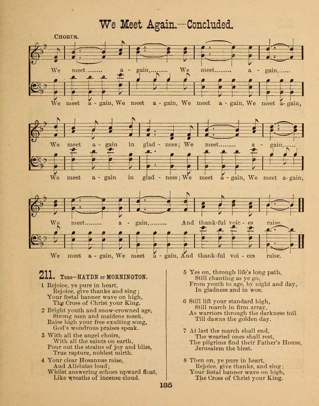 Augsburg Songs for Sunday Schools and other services page 185