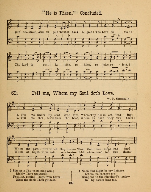 Augsburg Songs for Sunday Schools and other services page 69