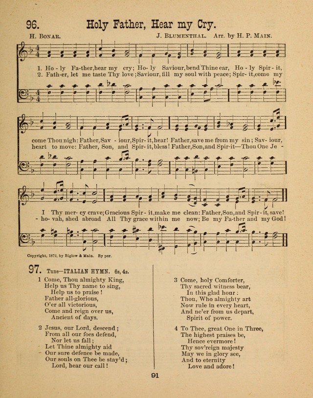 Augsburg Songs for Sunday Schools and other services page 91