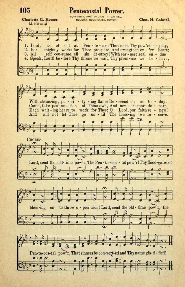 Awakening Songs for the Church, Sunday School and Evangelistic Services page 105