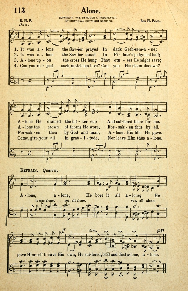 Awakening Songs for the Church, Sunday School and Evangelistic Services page 113