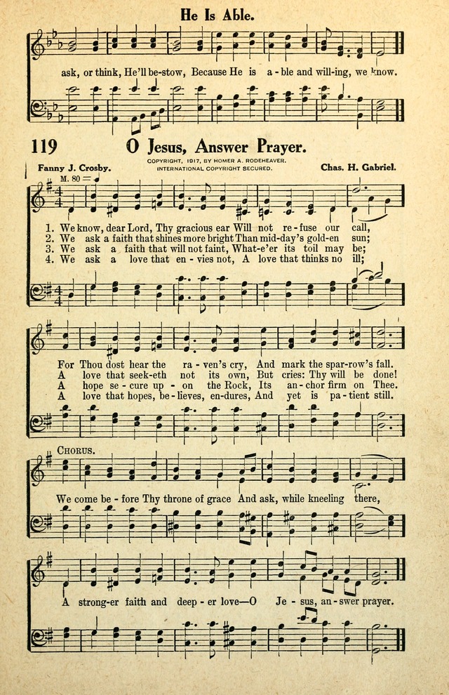 Awakening Songs for the Church, Sunday School and Evangelistic Services page 119