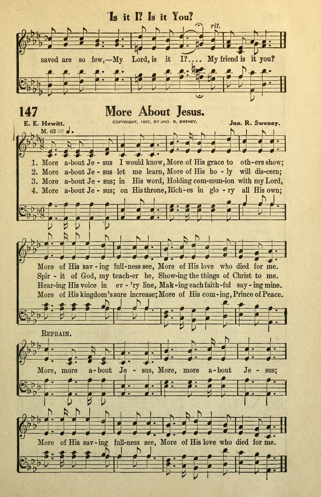 Awakening Songs for the Church, Sunday School and Evangelistic Services page 147