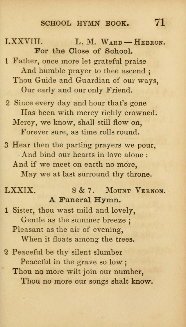 The American School Hymn Book page 71