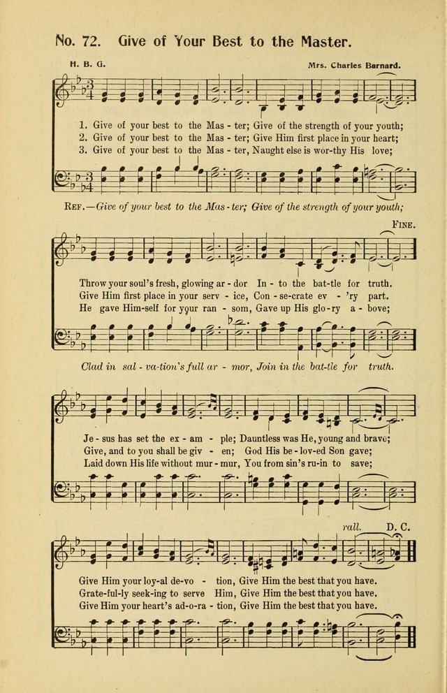 Assembly Songs: for use in evangelistic services, Sabbath schools, young peoples societies, devotional meetings, and the home page 73