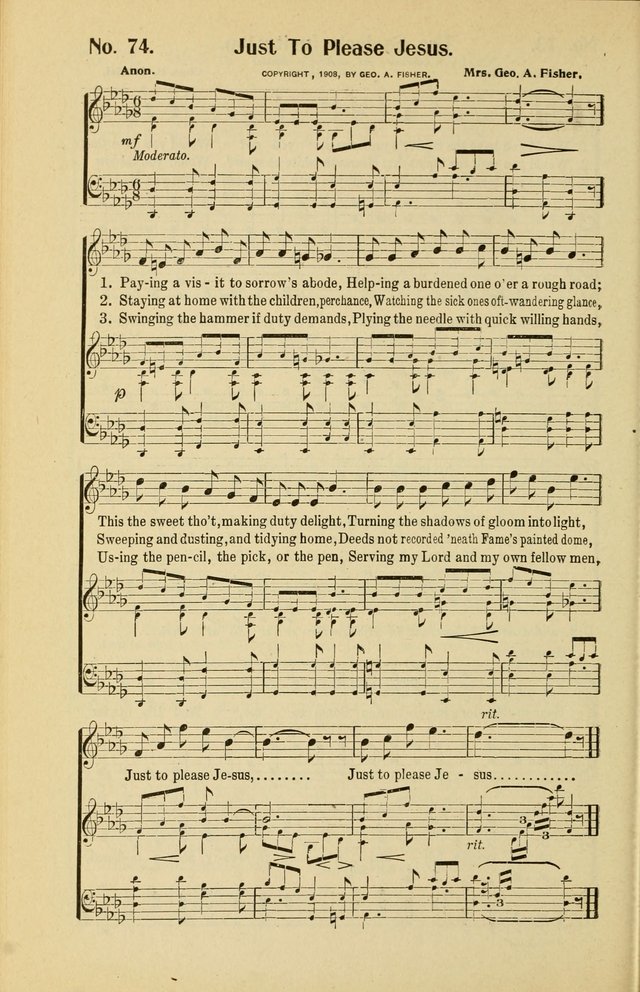 Assembly Songs: for use in evangelistic services, Sabbath schools, young peoples societies, devotional meetings, and the home page 75