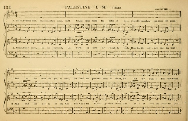 The American Vocalist: a selection of tunes, anthems, sentences, and hymns, old and new: designed for the church, the vestry, or the parlor; adapted to every variety of metre in common use. (Rev. ed.) page 134