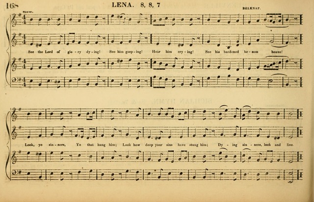 The American Vocalist: a selection of tunes, anthems, sentences, and hymns, old and new: designed for the church, the vestry, or the parlor; adapted to every variety of metre in common use. (Rev. ed.) page 168