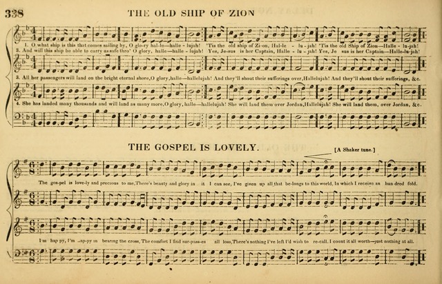 The American Vocalist: a selection of tunes, anthems, sentences, and hymns, old and new: designed for the church, the vestry, or the parlor; adapted to every variety of metre in common use. (Rev. ed.) page 338