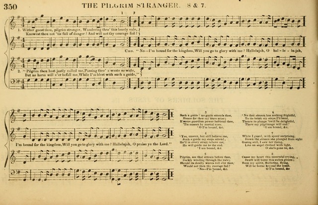 The American Vocalist: a selection of tunes, anthems, sentences, and hymns, old and new: designed for the church, the vestry, or the parlor; adapted to every variety of metre in common use. (Rev. ed.) page 350