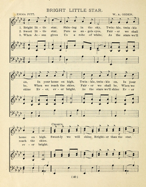 Buds and Blossoms for the Little Ones: a song book for infant classes or Sunday schools page 40