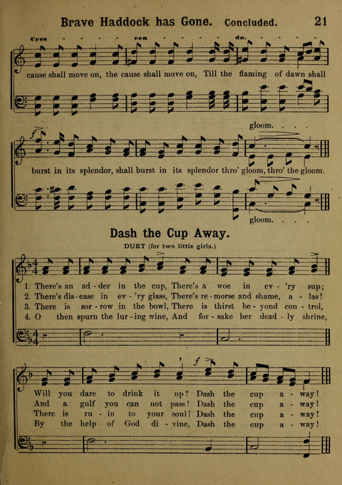 The Battle Cry: a new collection of temperance and prohibition songs page 21