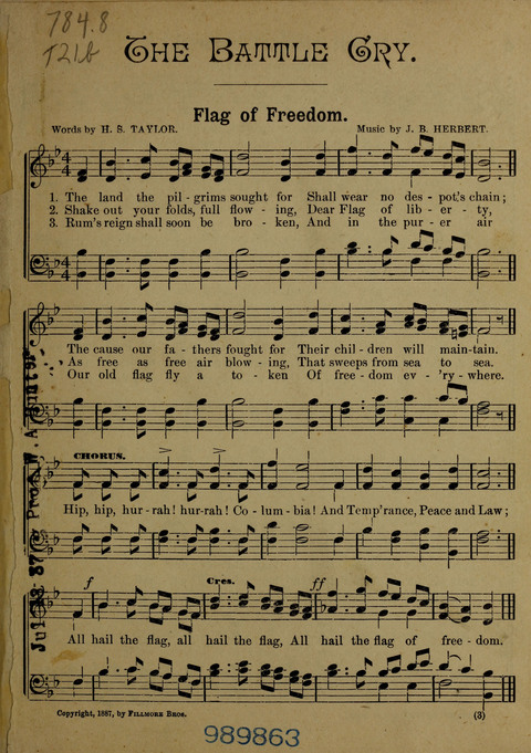 The Battle Cry: a new collection of temperance and prohibition songs page 3