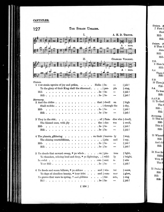 The Baptist Church Hymnal: chants and anthems with music page 157