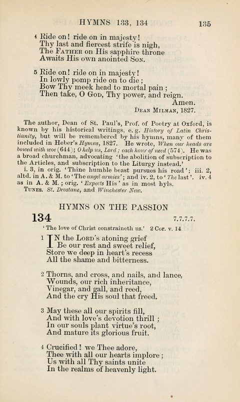 The Book of Common Praise: being the Hymn Book of the Church of England in Canada. Annotated edition page 135