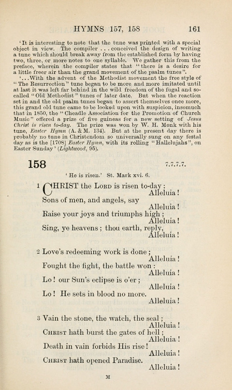 The Book of Common Praise: being the Hymn Book of the Church of England in Canada. Annotated edition page 161