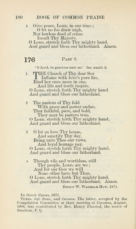 The Book of Common Praise: being the Hymn Book of the Church of England in Canada. Annotated edition page 180