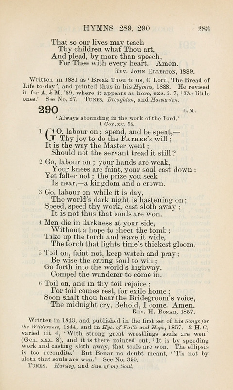 The Book of Common Praise: being the Hymn Book of the Church of England in Canada. Annotated edition page 283