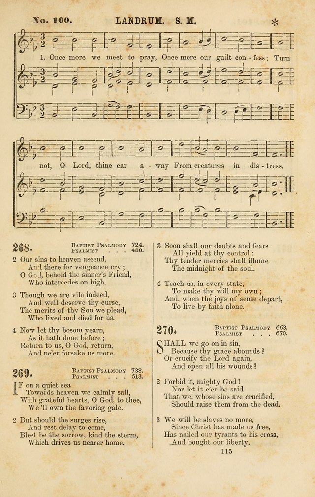 Baptist Chorals: a tune and hymn book designed to promote general congregational singing; containing one hundred and sixty four tunes adapted to about four hundred choice hymns  page 122