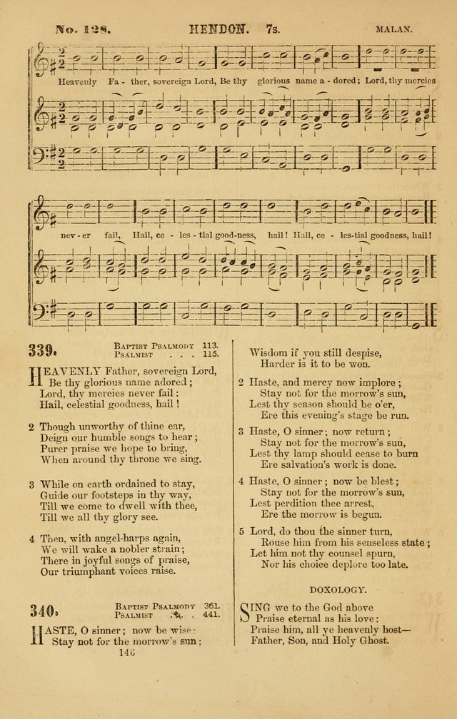 Baptist Chorals: a tune and hymn book designed to promote general congregational singing; containing one hundred and sixty four tunes adapted to about four hundred choice hymns  page 153
