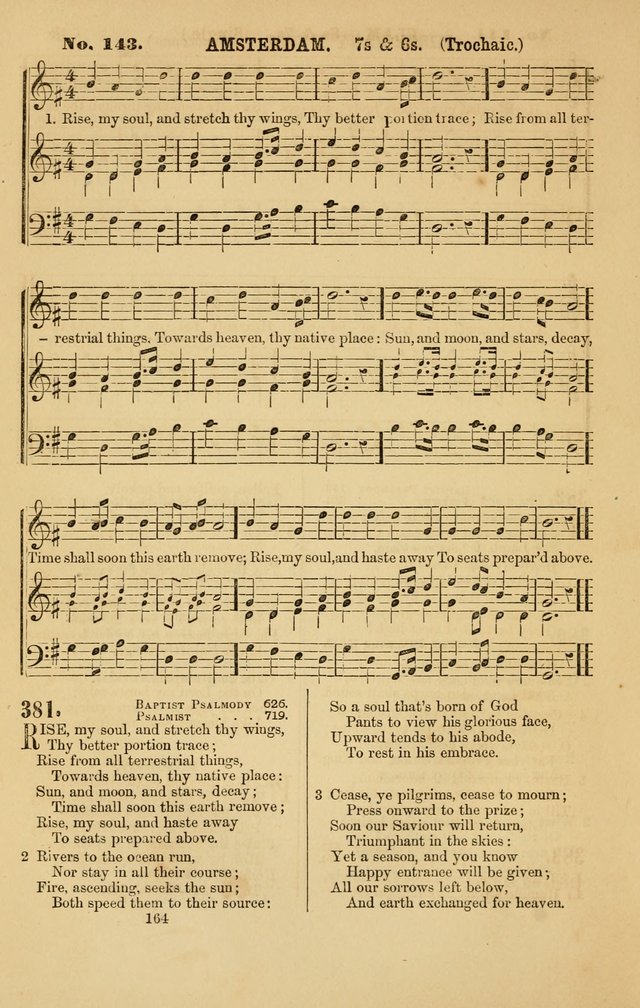 Baptist Chorals: a tune and hymn book designed to promote general congregational singing; containing one hundred and sixty four tunes adapted to about four hundred choice hymns  page 171