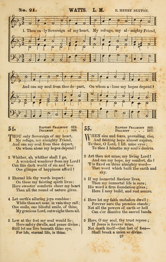 Baptist Chorals: a tune and hymn book designed to promote general congregational singing; containing one hundred and sixty four tunes adapted to about four hundred choice hymns  page 34