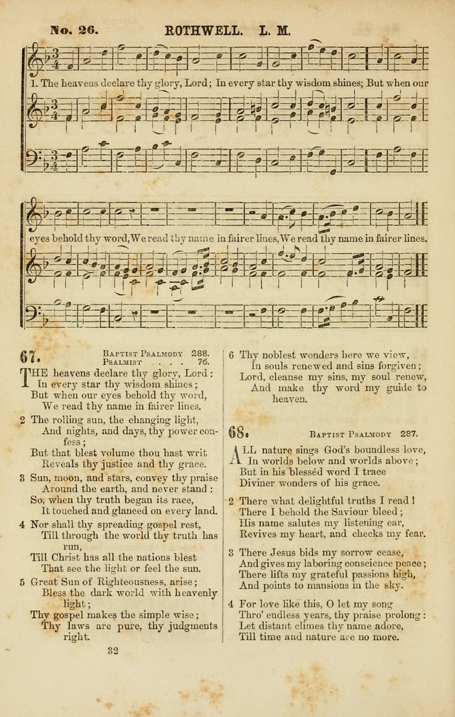 Baptist Chorals: a tune and hymn book designed to promote general congregational singing; containing one hundred and sixty four tunes adapted to about four hundred choice hymns  page 39