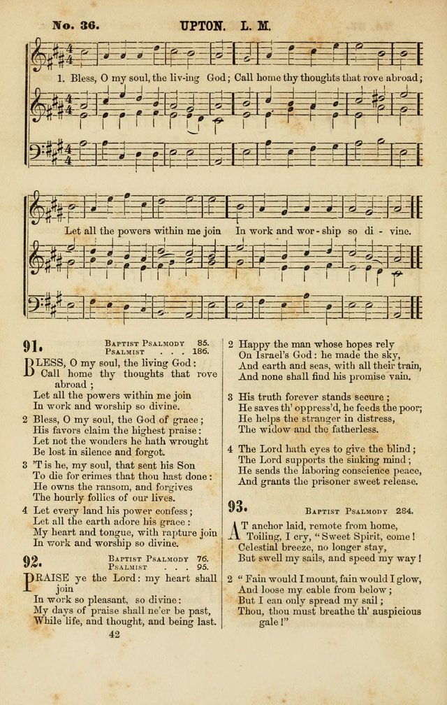 Baptist Chorals: a tune and hymn book designed to promote general congregational singing; containing one hundred and sixty four tunes adapted to about four hundred choice hymns  page 49
