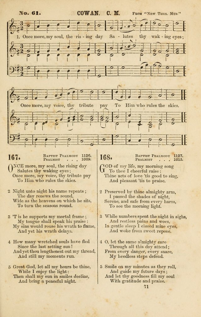 Baptist Chorals: a tune and hymn book designed to promote general congregational singing; containing one hundred and sixty four tunes adapted to about four hundred choice hymns  page 78