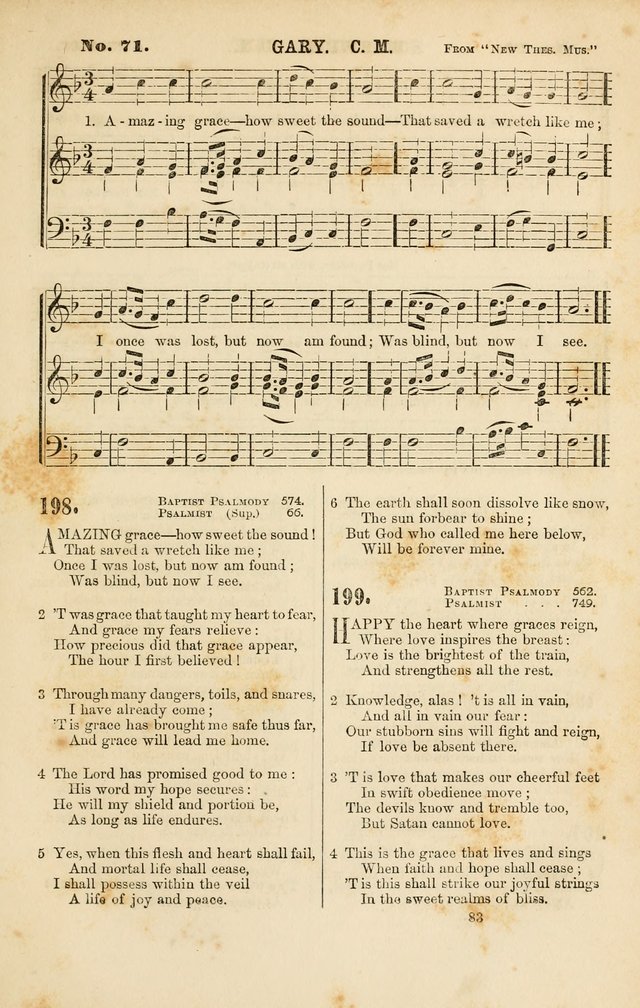 Baptist Chorals: a tune and hymn book designed to promote general congregational singing; containing one hundred and sixty four tunes adapted to about four hundred choice hymns  page 90