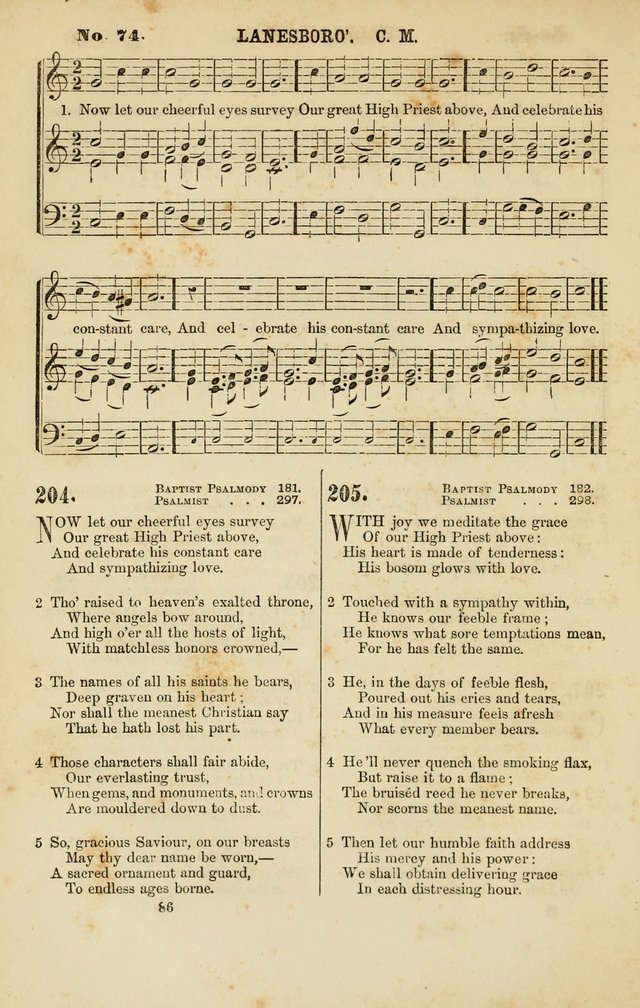Baptist Chorals: a tune and hymn book designed to promote general congregational singing; containing one hundred and sixty four tunes adapted to about four hundred choice hymns  page 93