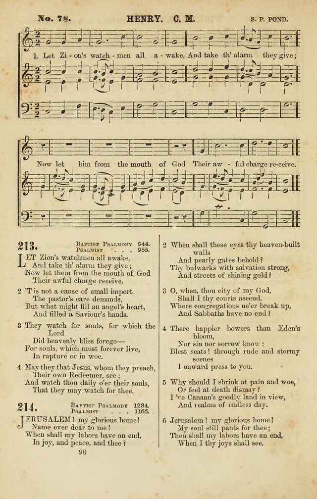 Baptist Chorals: a tune and hymn book designed to promote general congregational singing; containing one hundred and sixty four tunes adapted to about four hundred choice hymns  page 97