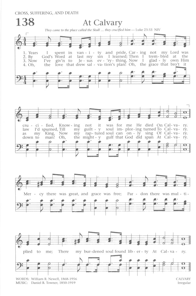Baptist Hymnal 1991 page 122