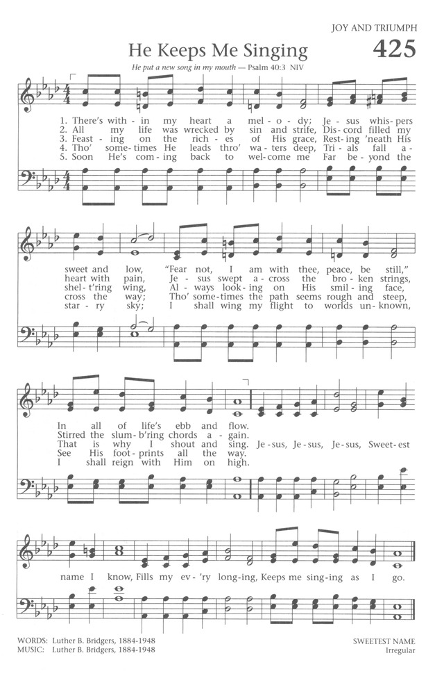 Baptist Hymnal 1991 page 375