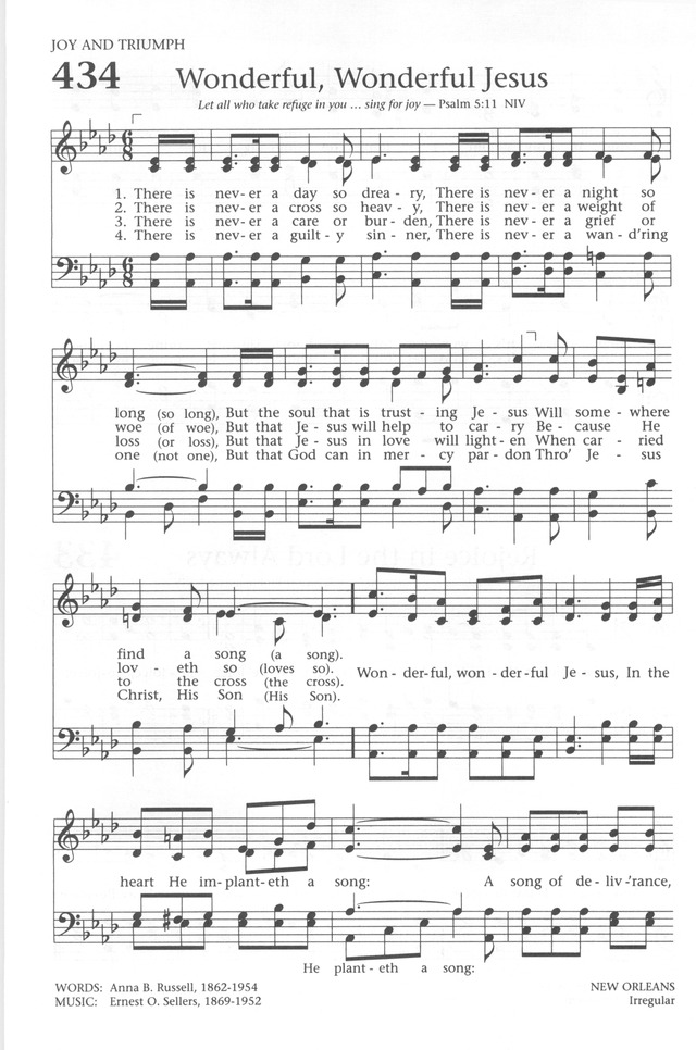 Baptist Hymnal 1991 page 384