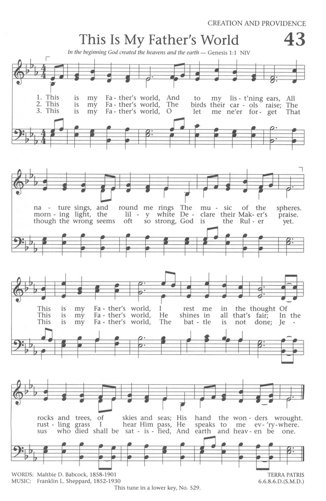 Baptist Hymnal 1991 page 39