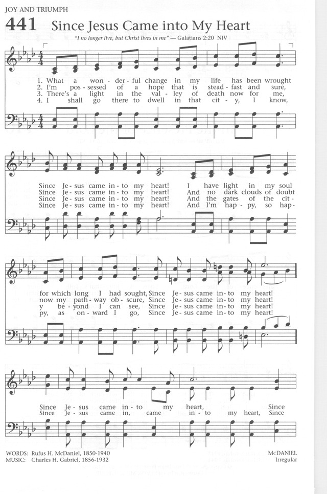 Baptist Hymnal 1991 page 392