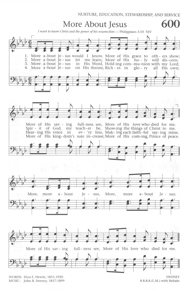 Baptist Hymnal 1991 page 537